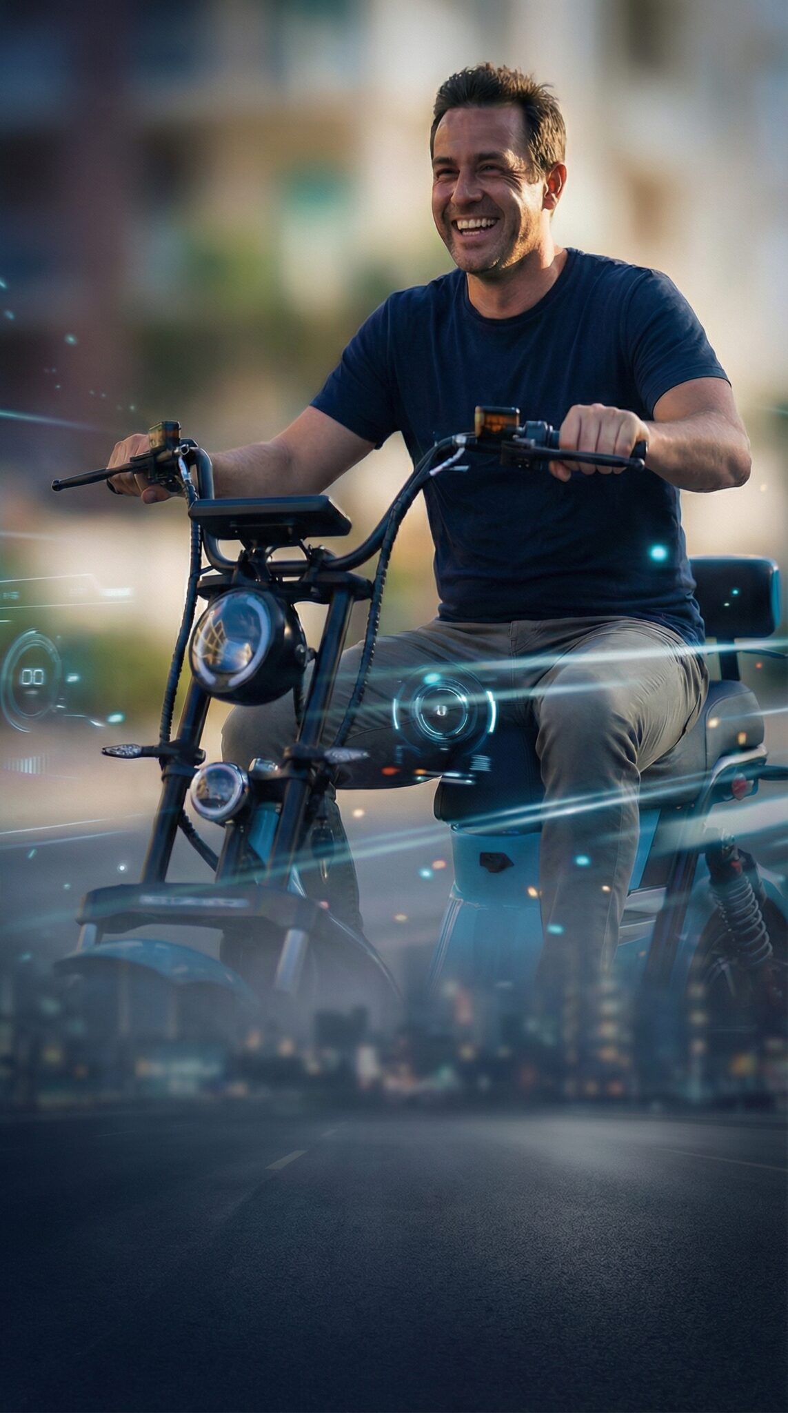 Moto elétrica moderna ideal para cidade, condomínios e trabalho com entregas